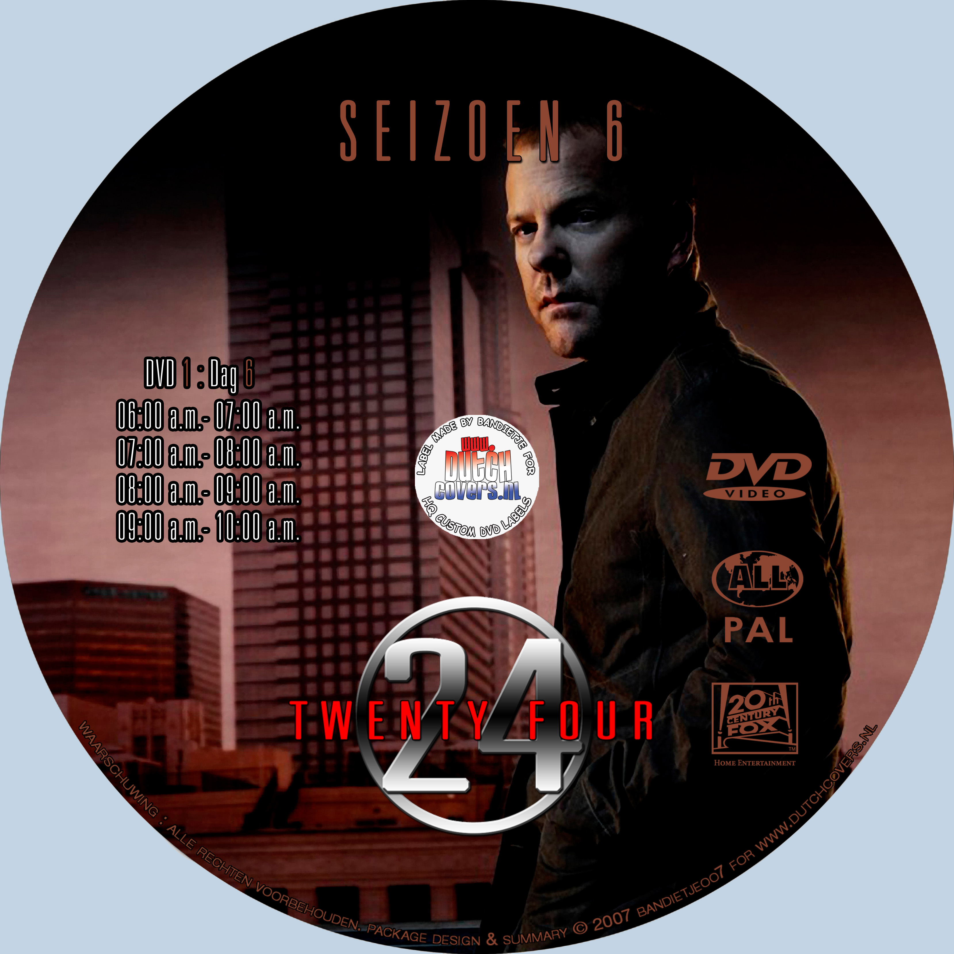 24 seizoen 6 disc 1 label