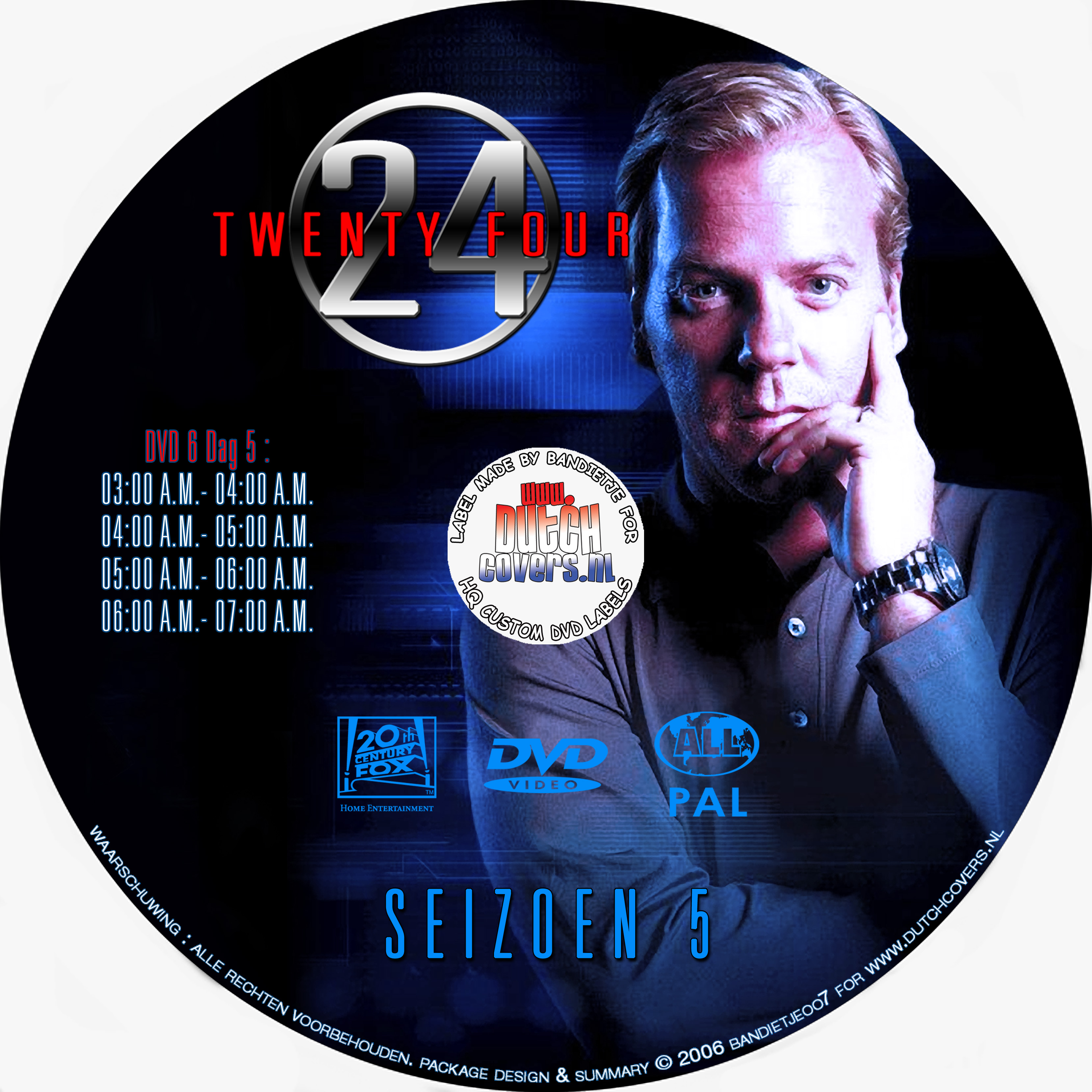 24 seizoen 5 disc 6 label