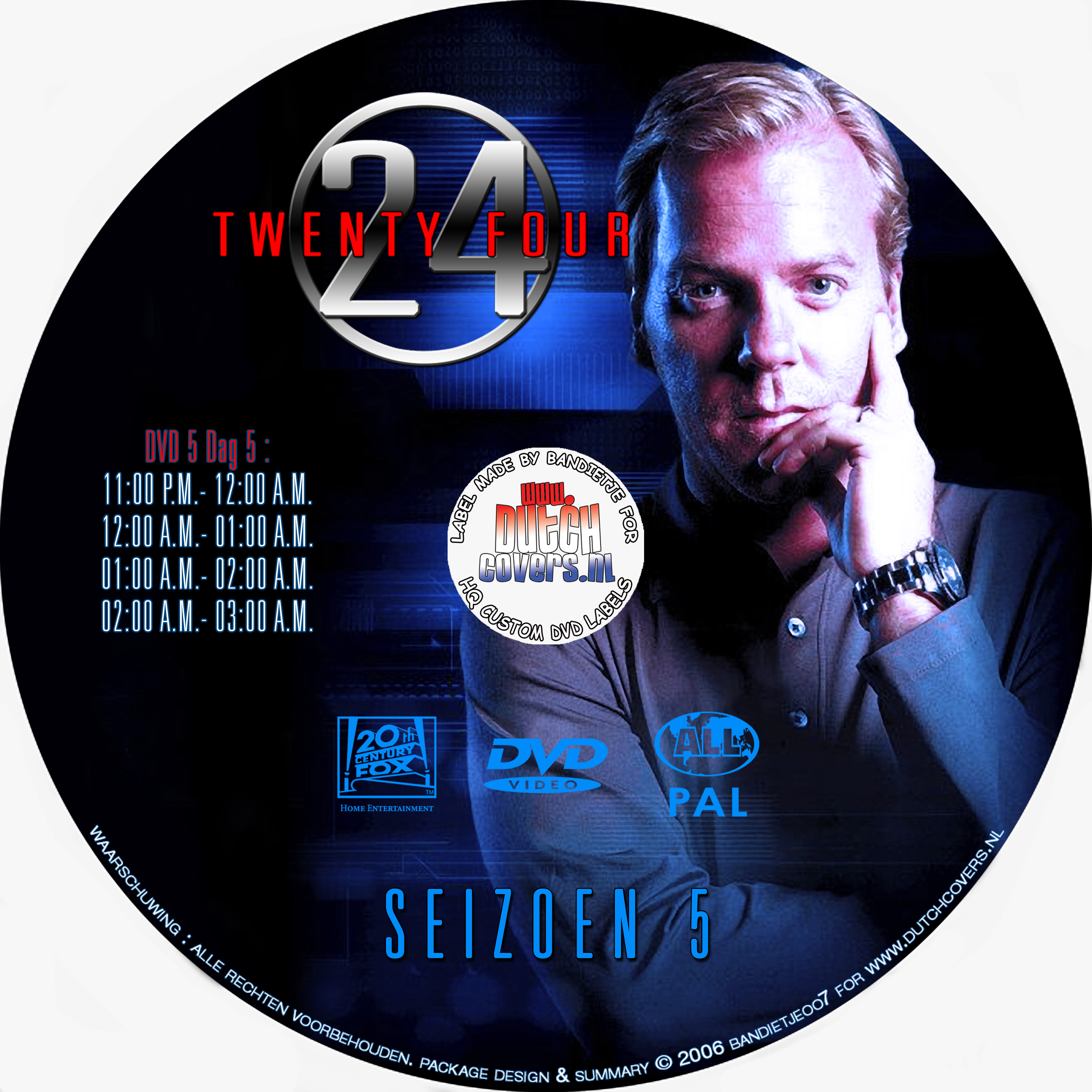 24 seizoen 5 disc 5 label