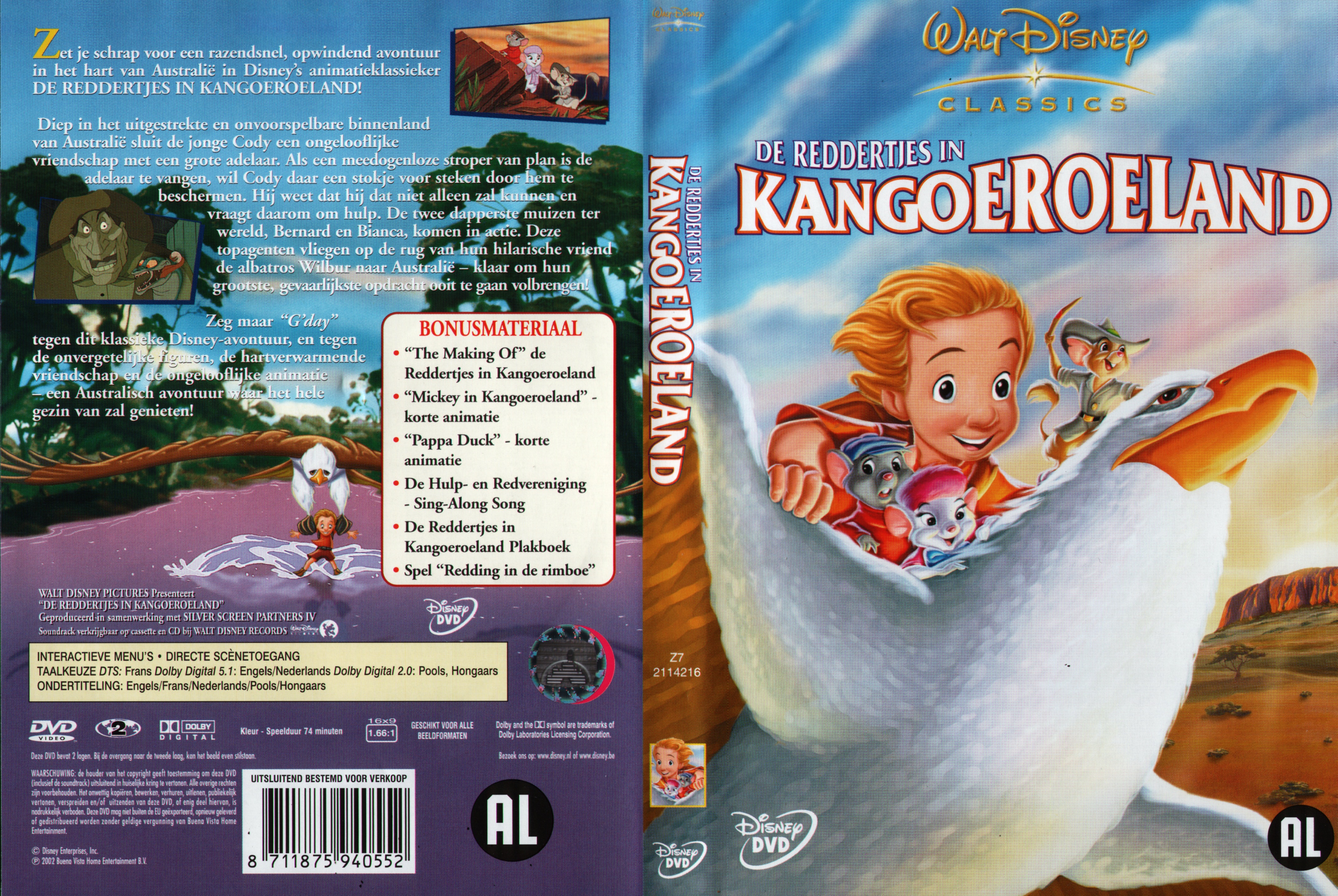 Disney De Reddertjes In Kangoeroeland - Cover