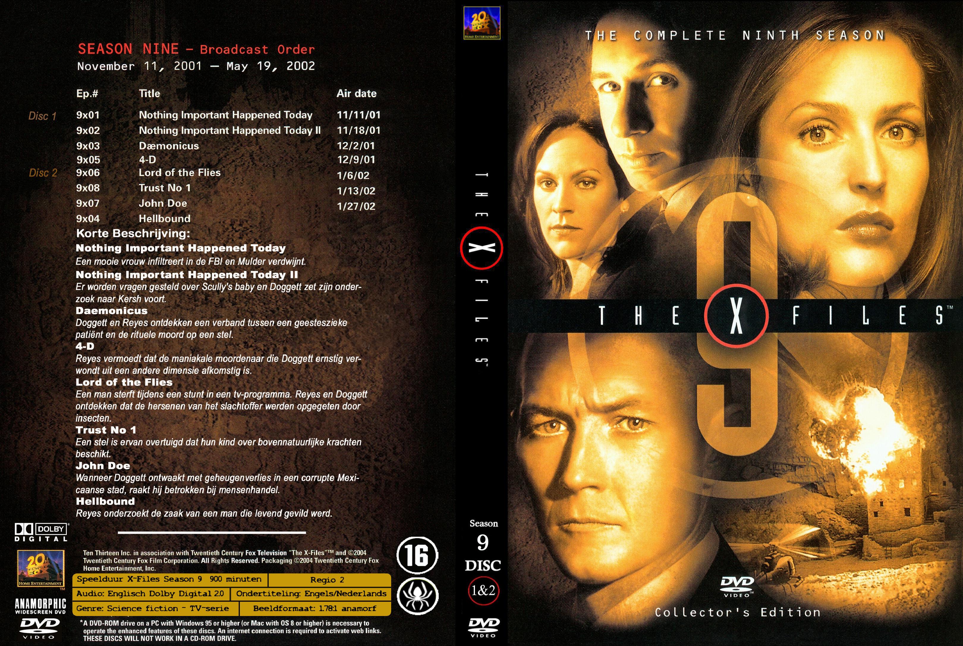 X-Files Seizoen 9 dvd 1+2