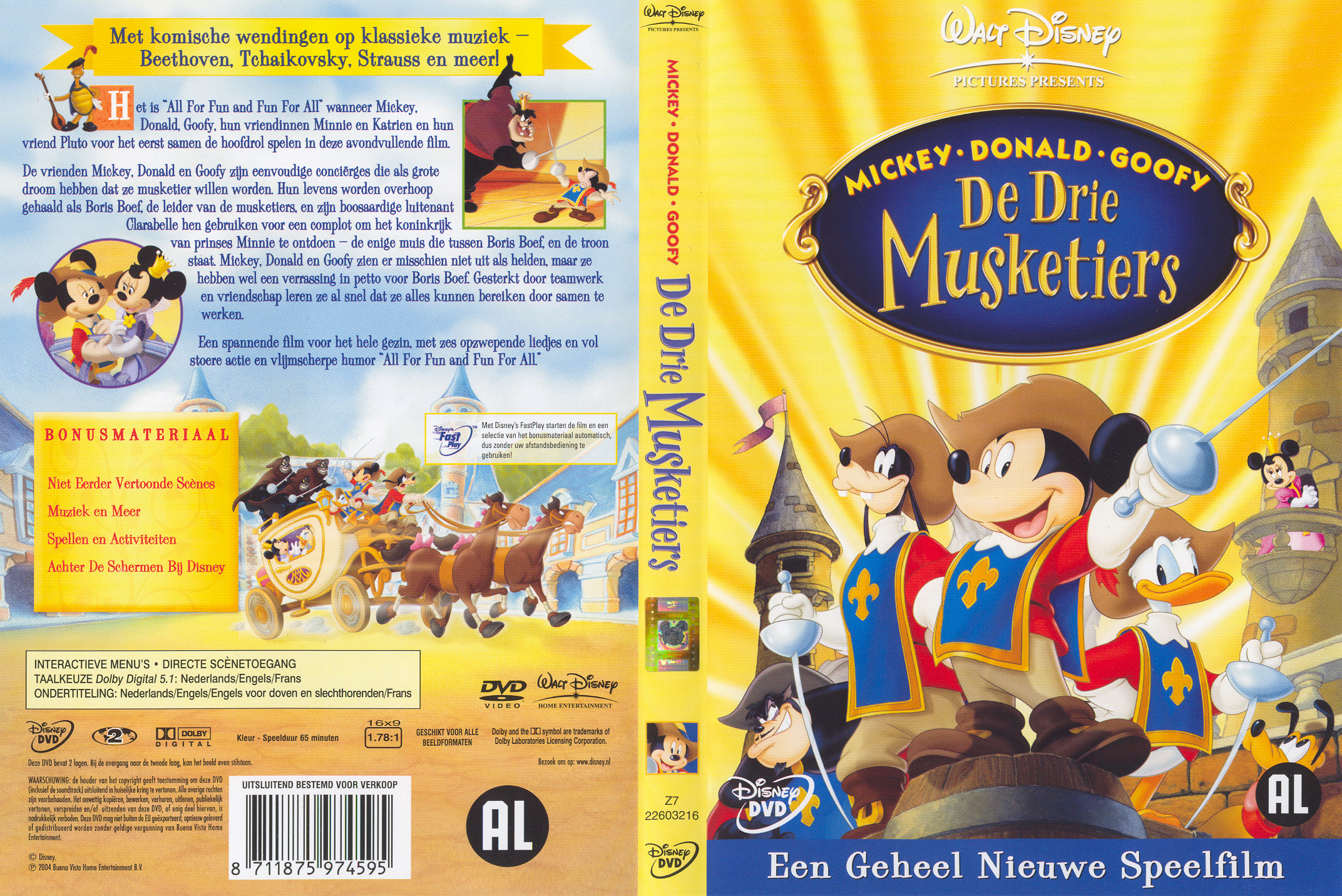 Disney De Drie Musketiers - Cover