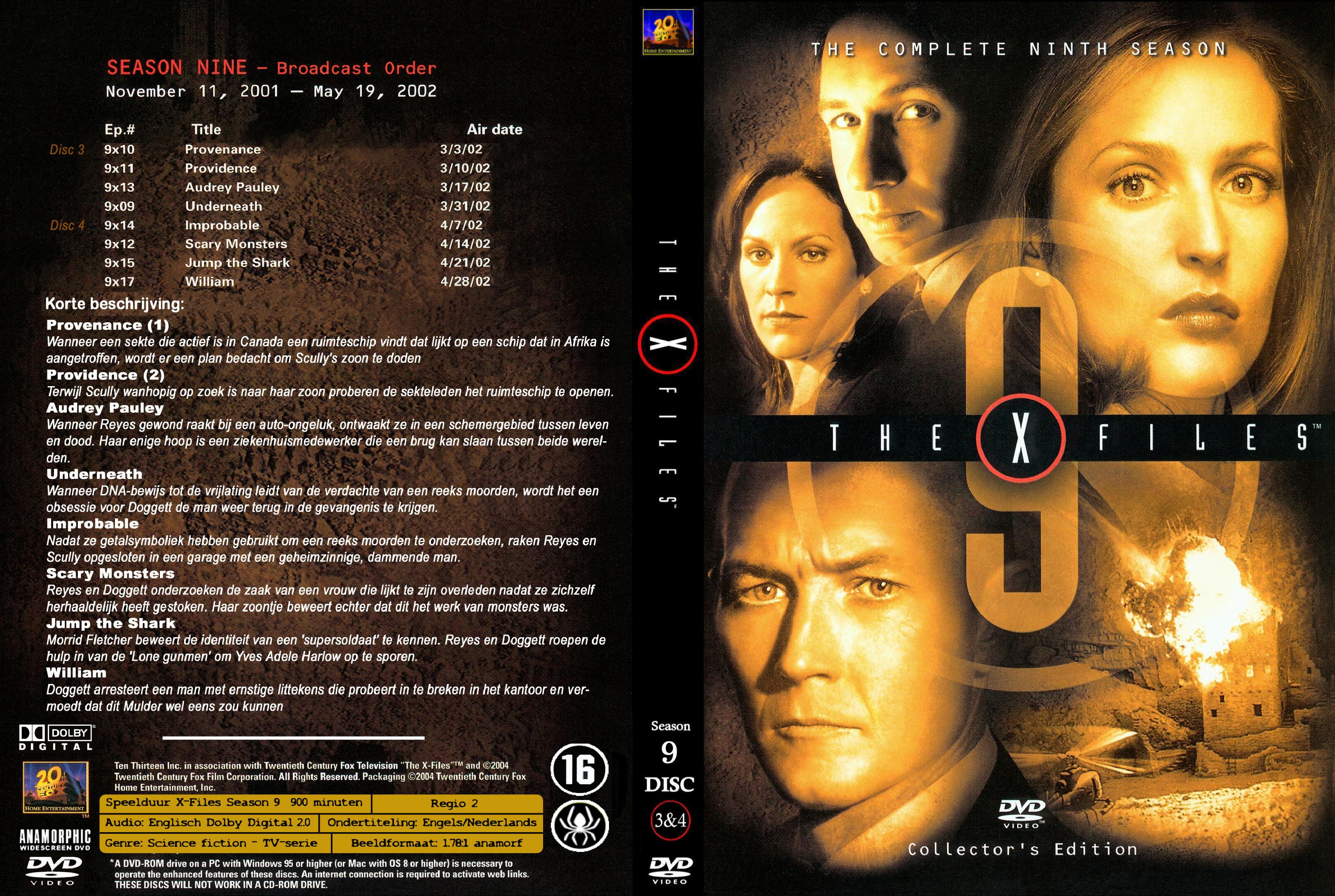 X-Files Seizoen 9 dvd 3+4