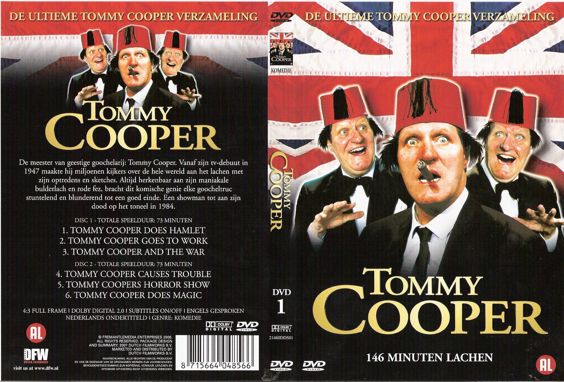 Tommy Cooper dvd 1 en 2 Cover