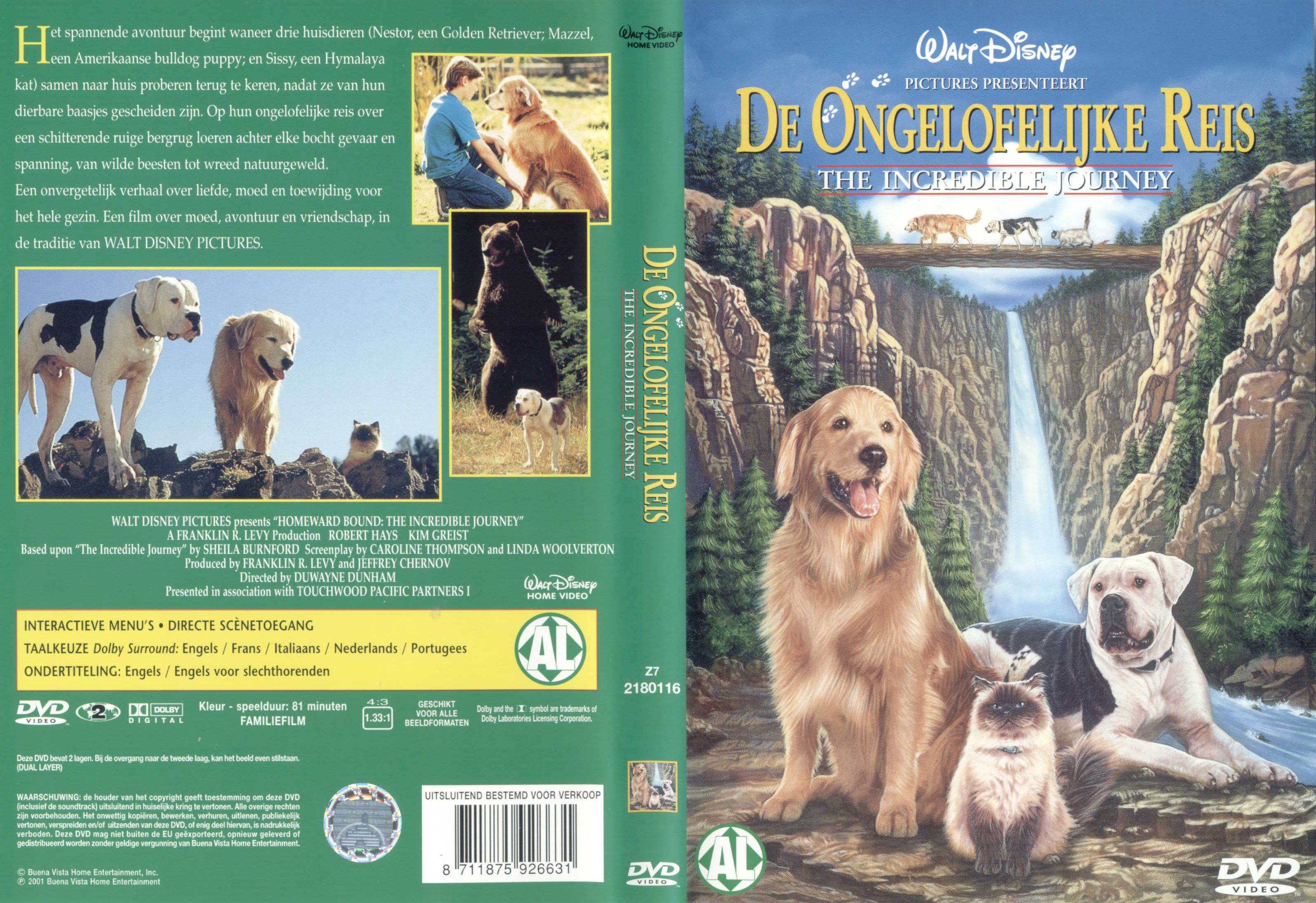 Disney De Ongelofelijke Reis - Cover