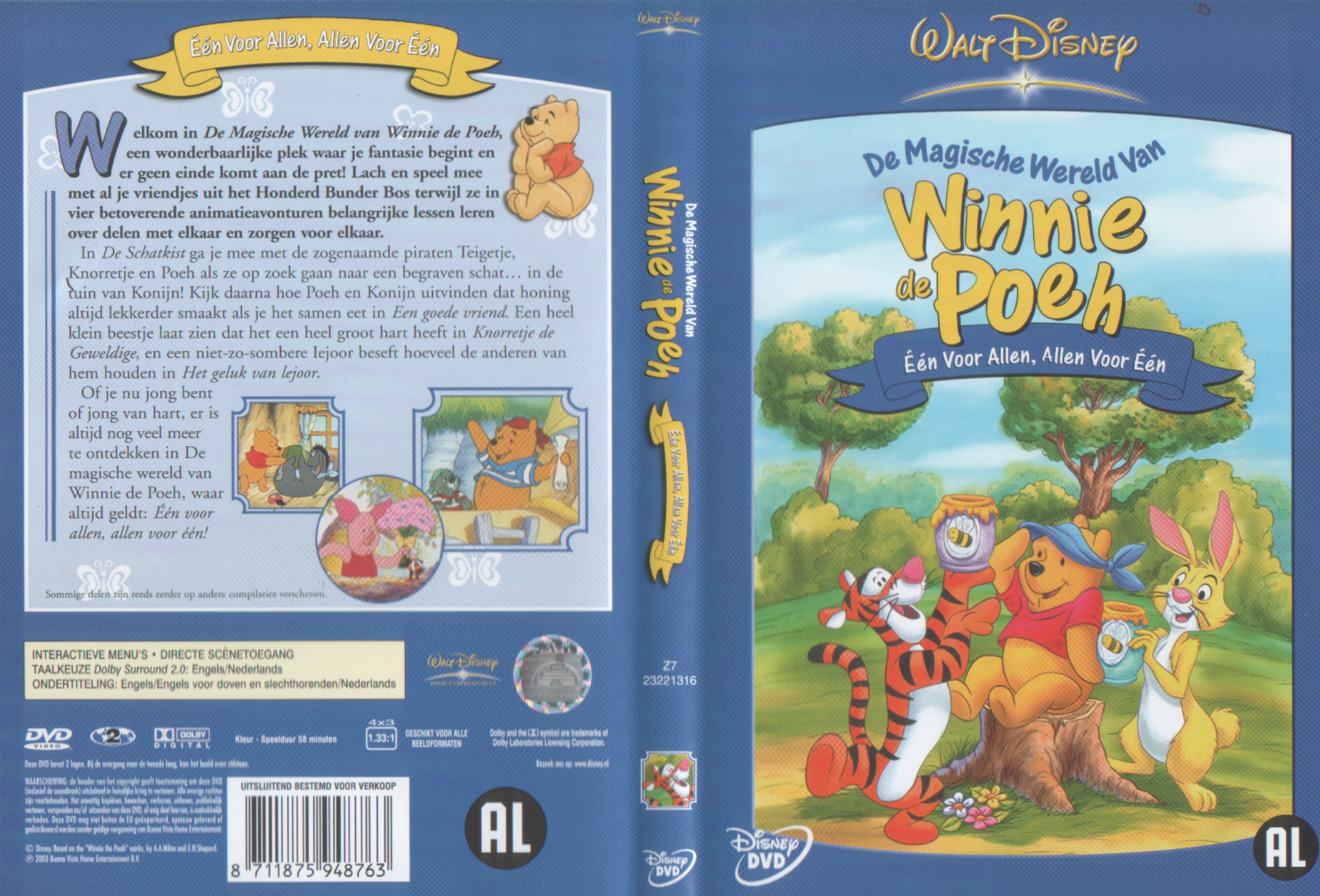 Disney De Magische Wereld van Winnie de Poeh - Een Voor Allen, Allen Voor Een - Cover