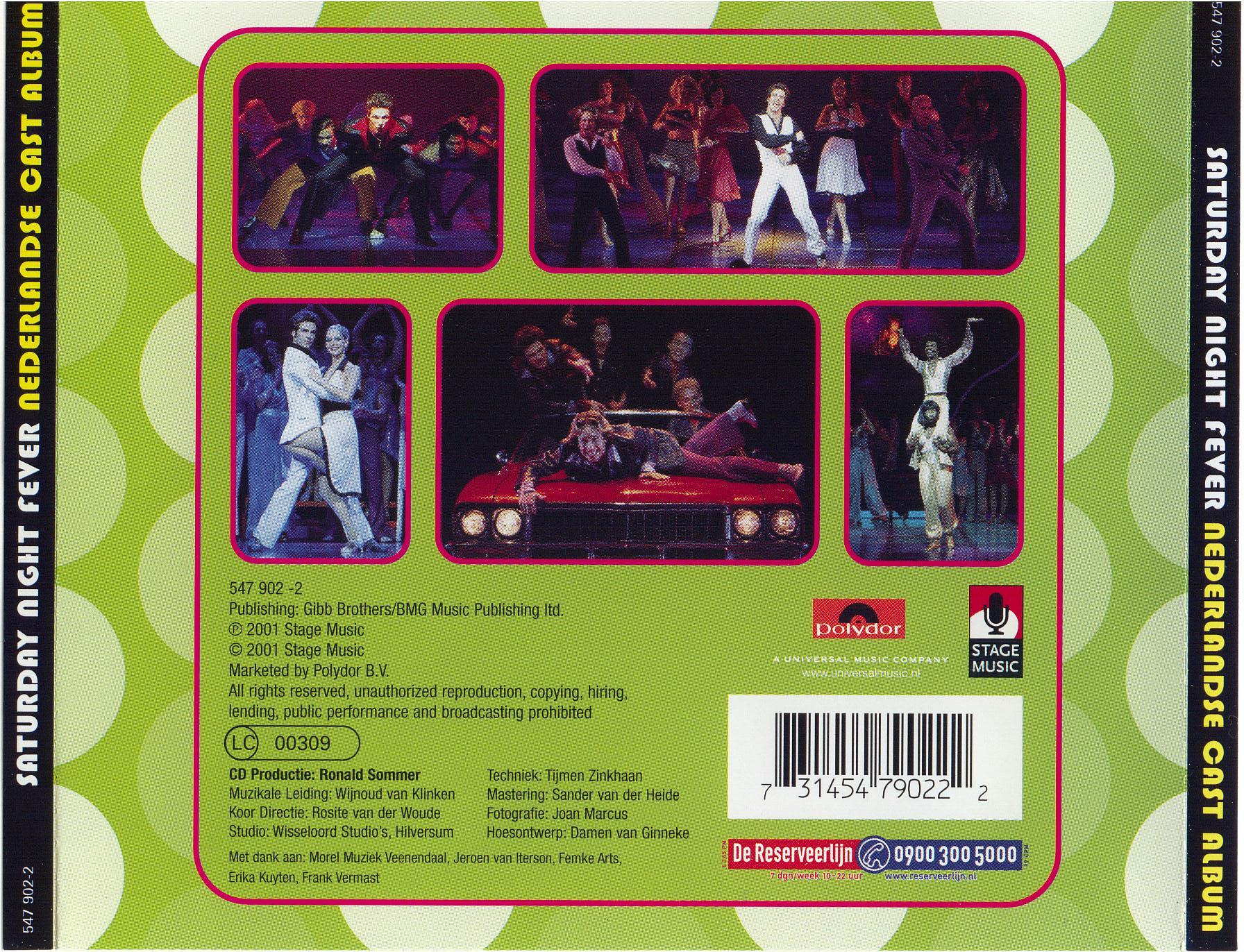The Musical Saturday Night Fever(NL) - back