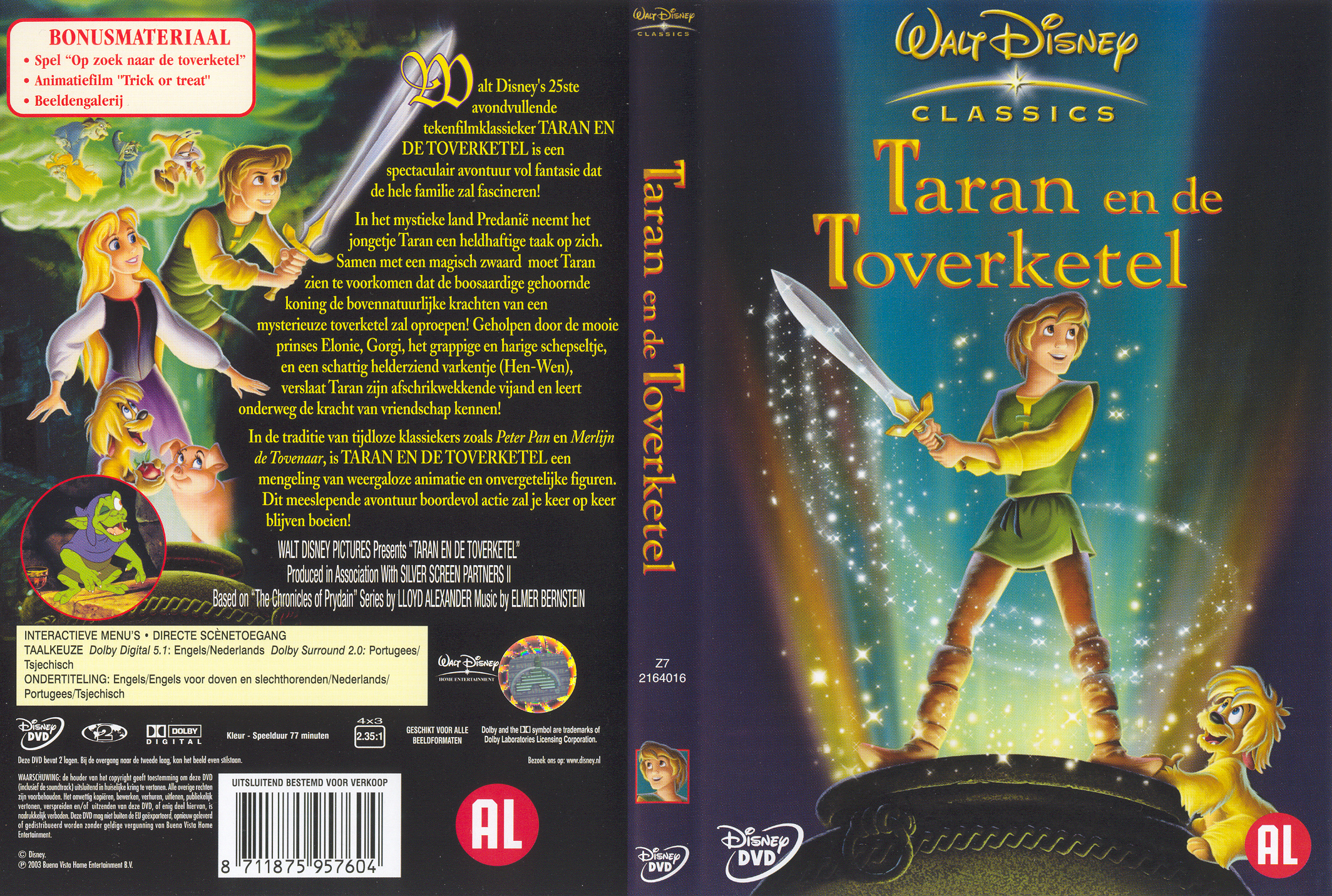 Disney Taran en de Toverketel - Cover